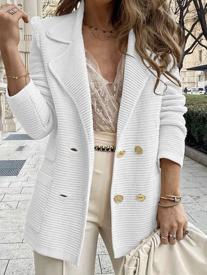 Women's structured blazer with double button placket and elegant cut NOVAE
