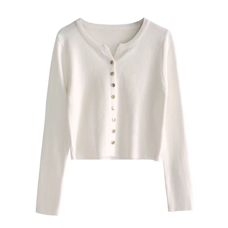 Women's cardigan with mother-of-pearl buttons NOVAE