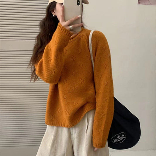Women's Cozy Knit Sweater with Textured Pattern NOVAE