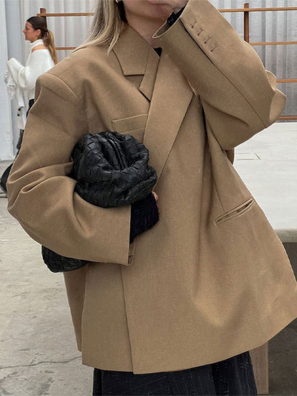 Women's oversized blazer jacket with sophisticated cut NOVAE