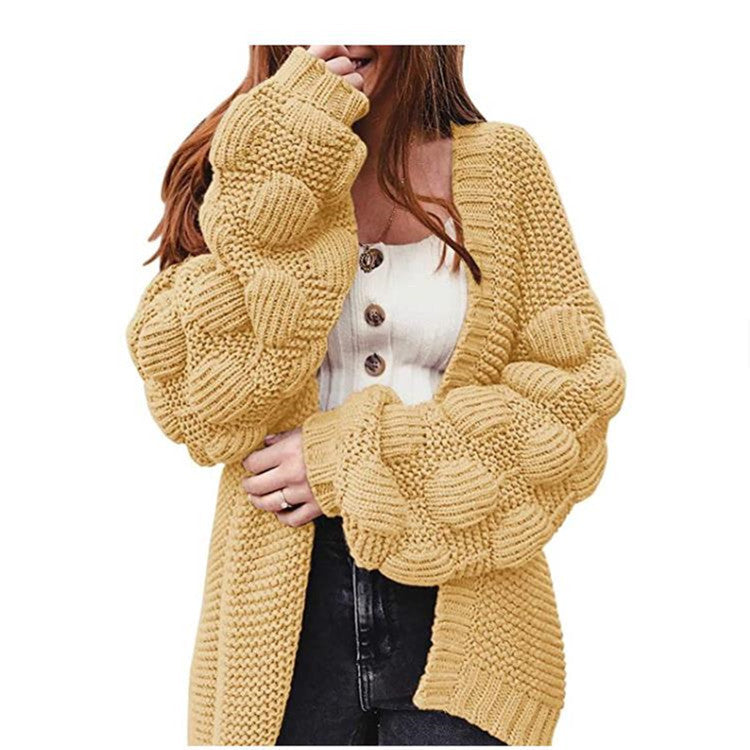 Women's cardigan with structured sleeves NOVAE