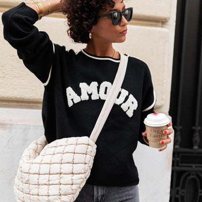 Women's casual sweatshirt with striking NOVAE lettering