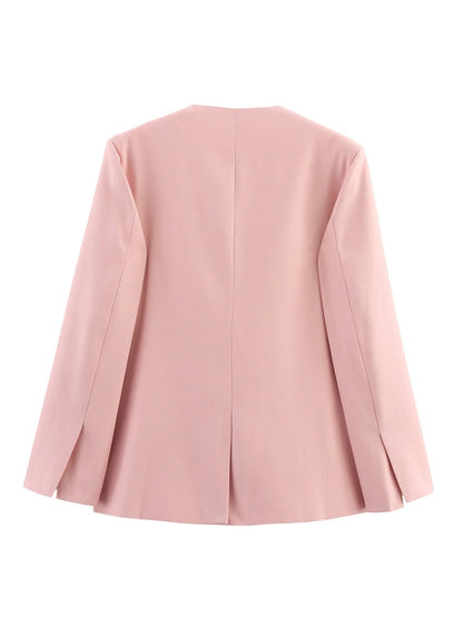 Women's fashionable blazer without closure, featuring an elegant silhouette NOVAE