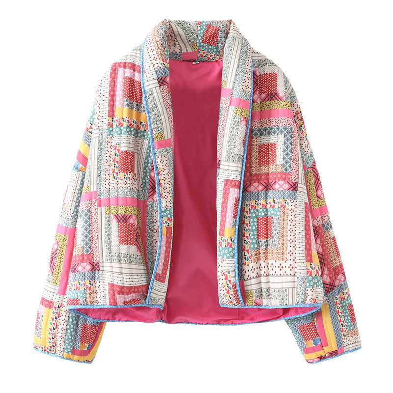 Women's quilted patchwork jacket NOVAE