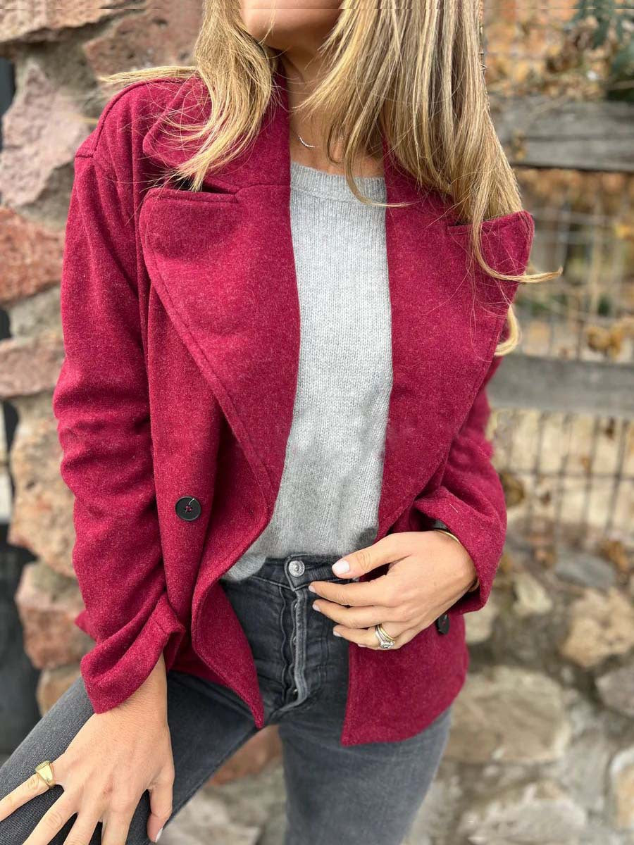 Women's Classic Double-Breasted Wool Coat NOVAE