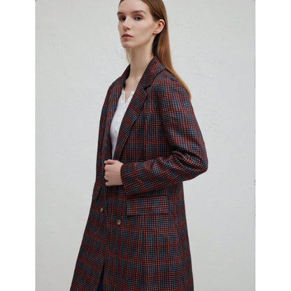 Women's blazer with a checked pattern and chic cut NOVAE