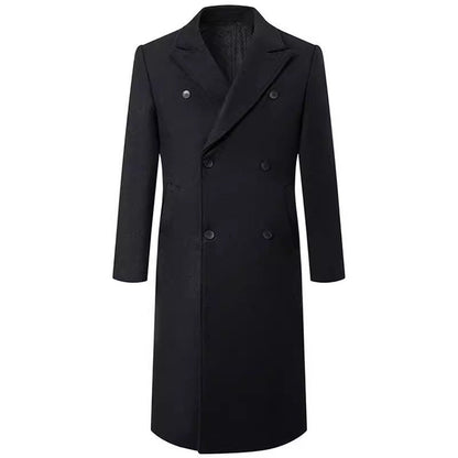 Men's elegant double-front coat with traditional collar NOVAE