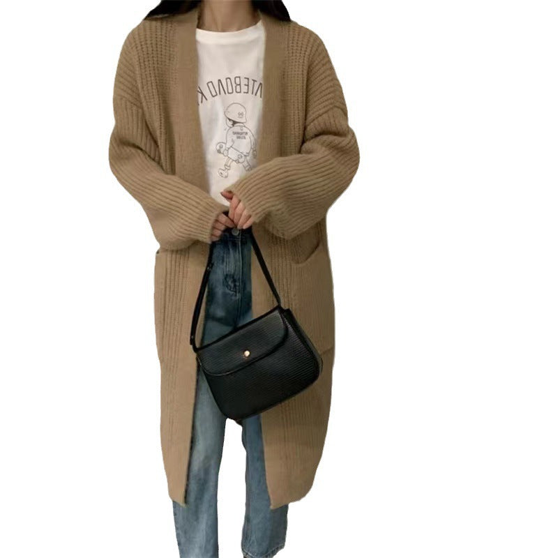 Women's knitted cardigan with a relaxed silhouette and deep pockets NOVAE