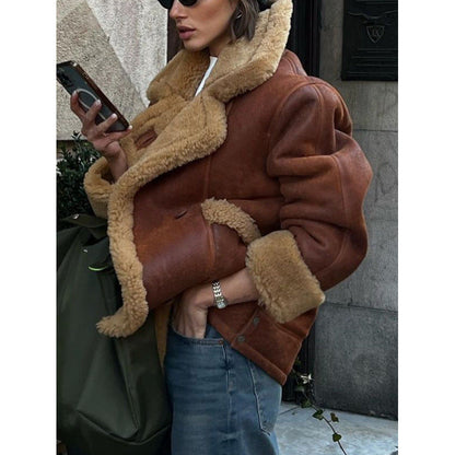 Women's casual oversized fur coat NOVAE