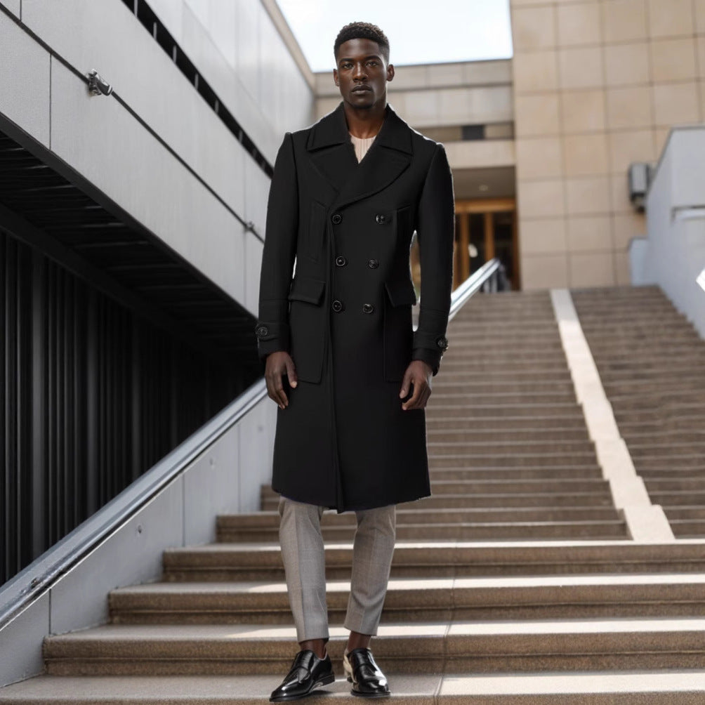 Men's classic duffle coat with double button closure and practical pockets NOVAE