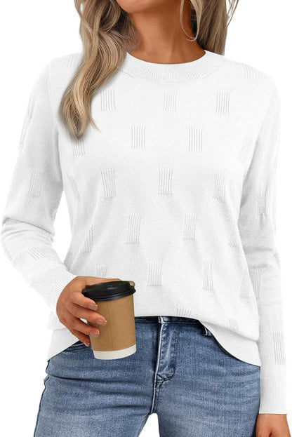 Women's Fashionable Knit Sweater with Textured Pattern NOVAE