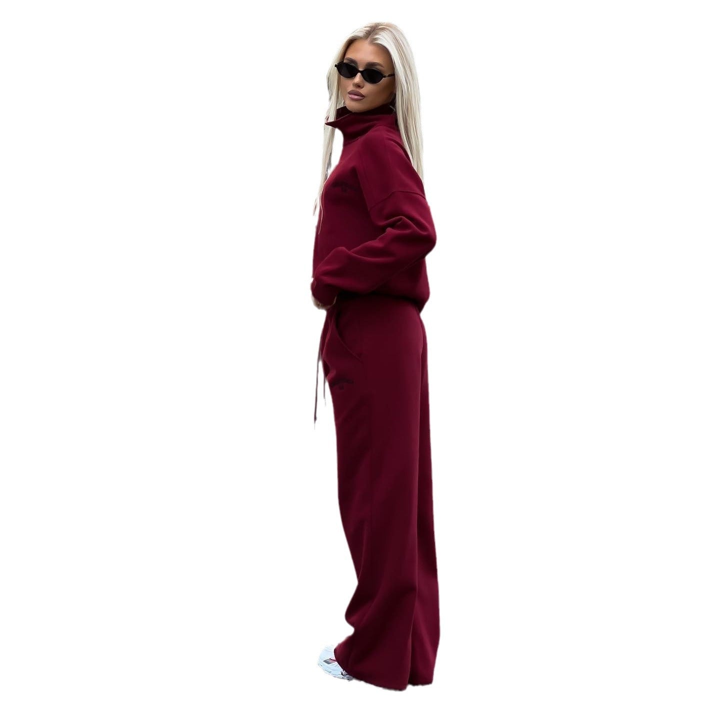 Women's casual tracksuit with high-closing zipper and relaxed fit NOVAE