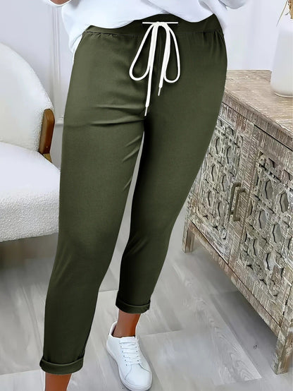 Women's Comfortable Leisure Trousers with Adjustable Waistband and Casual Cut NOVAE