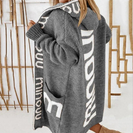 Women's cozy hooded cardigan NOVAE