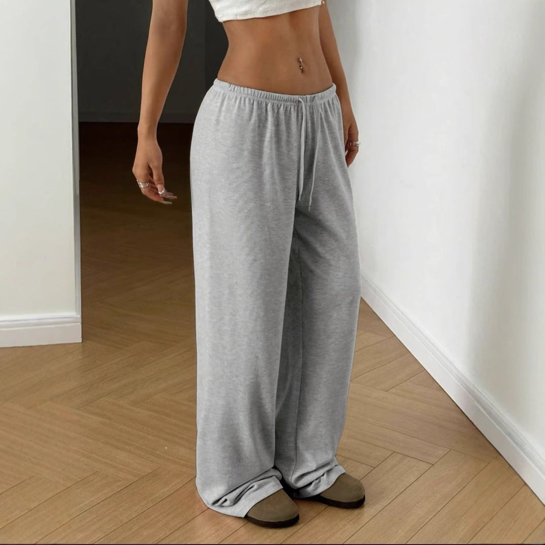 Women's wide-leg sweatpants with elastic waistband NOVAE