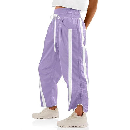 Women's casual leisure trousers with side panels NOVAE