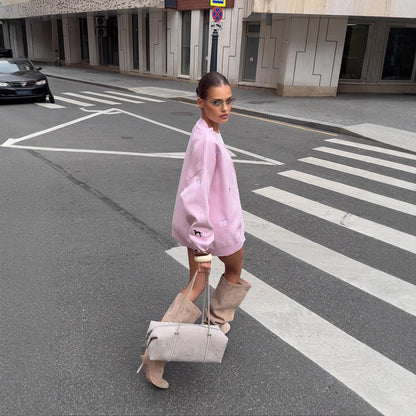 Women's casual cardigan with innovative detail embellishments NOVAE