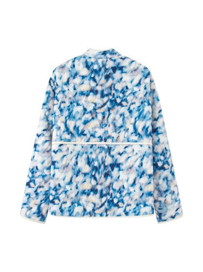 Women's quilted floral pattern jacket with practical pockets NOVAE