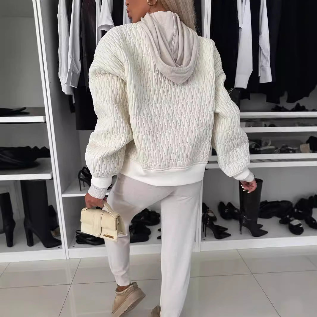 Women's quilted jacket in a casual oversized style with special quilted details NOVAE