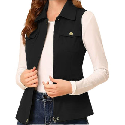 Women's stylish vest with practical pockets NOVAE