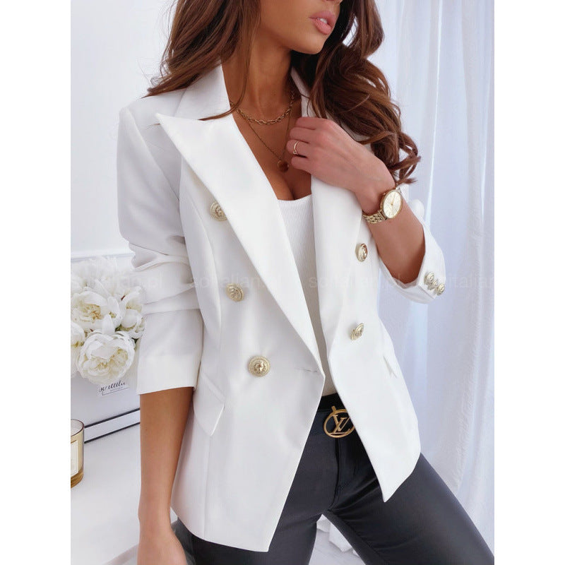 Women's blazer with double button placket and elegant lapel NOVAE