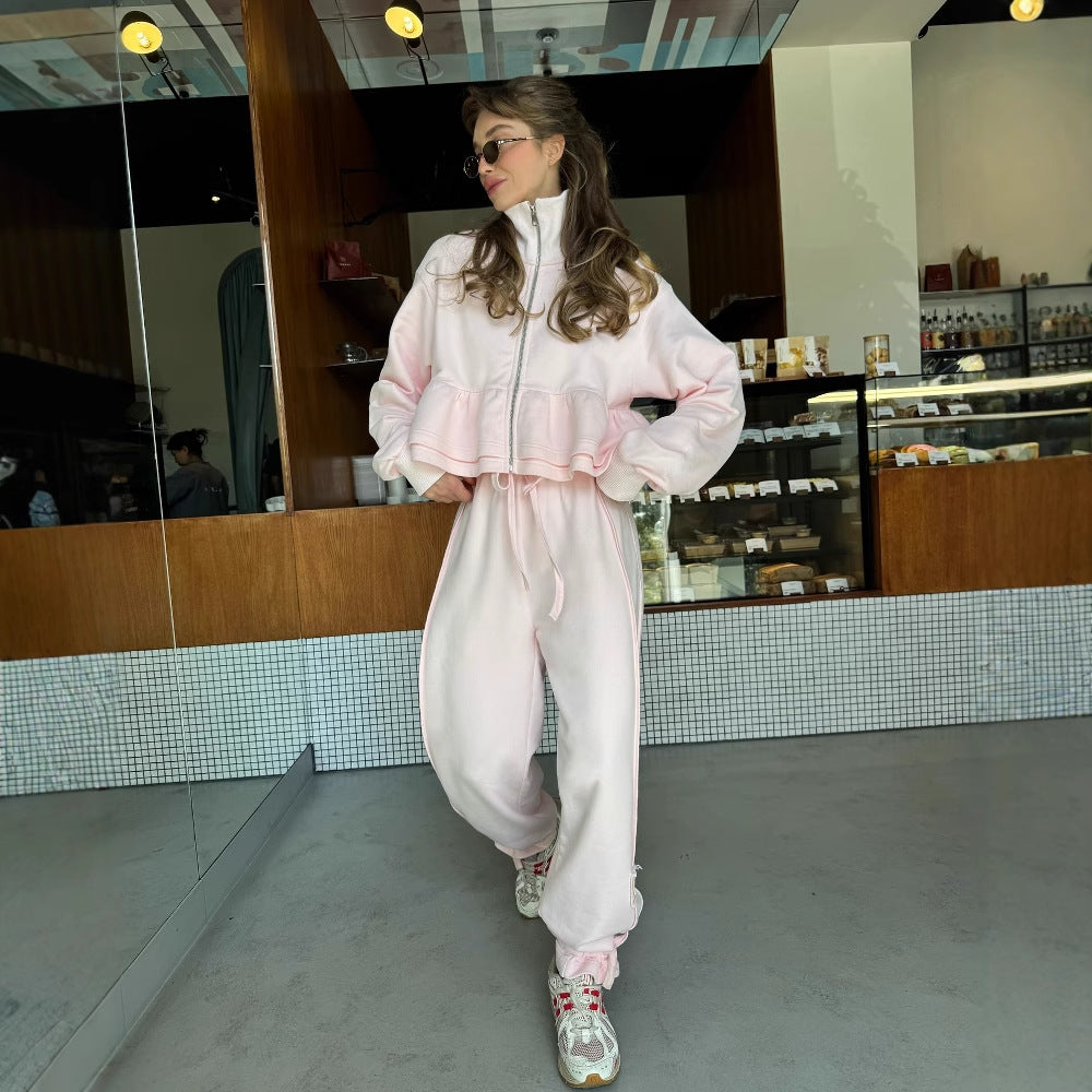 Women's casual cropped hoodie with pockets NOVAE