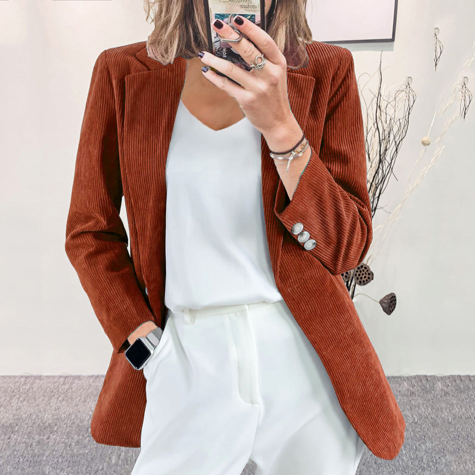 Women's Elegant Structured Blazer with Details on the Sleeves NOVAE