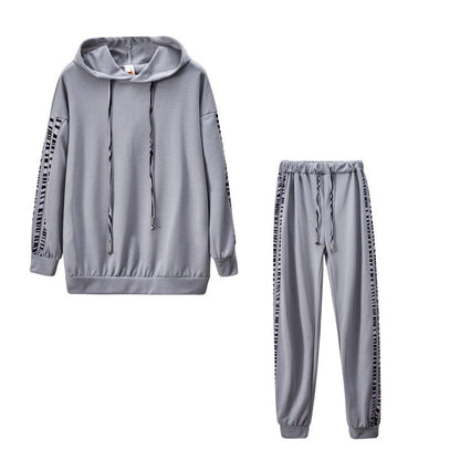 Women's sporty loungewear set with hood and side stripes NOVAE