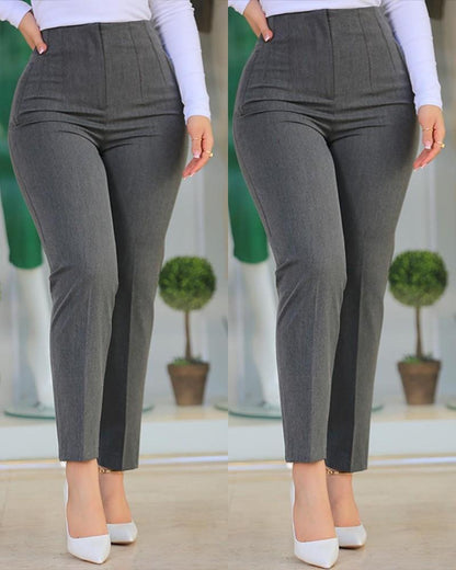 Women's High Waist Suit Trousers with Elegant Pleats NOVAE