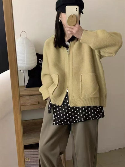 Women's Casual Oversized Cardigan with Hood and Pockets NOVAE