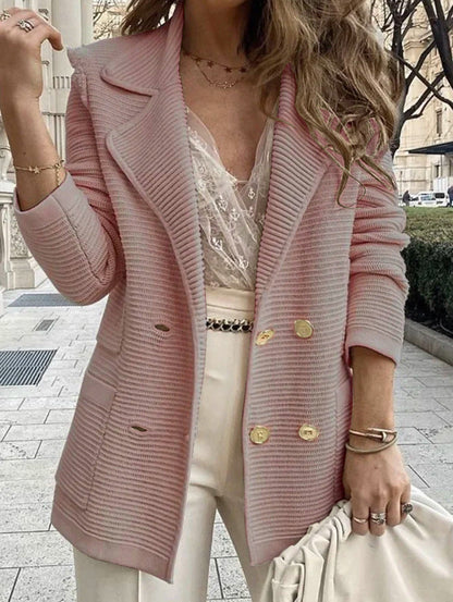 Women's structured blazer with double button placket and elegant cut NOVAE