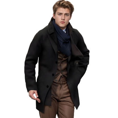 Men's casual duffle coat with a stylish stand-up collar and practical pockets NOVAE