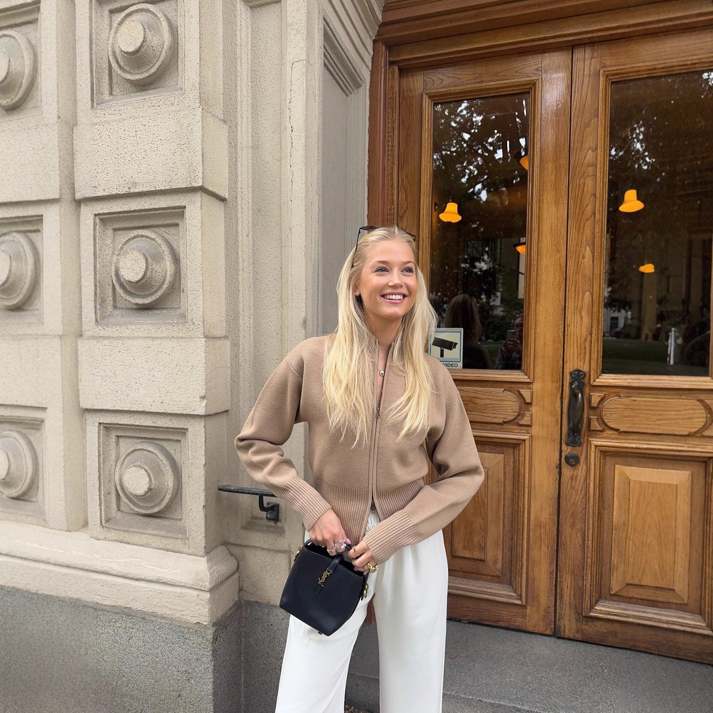 Women's Elegant Cardigan with Full Zip NOVAE