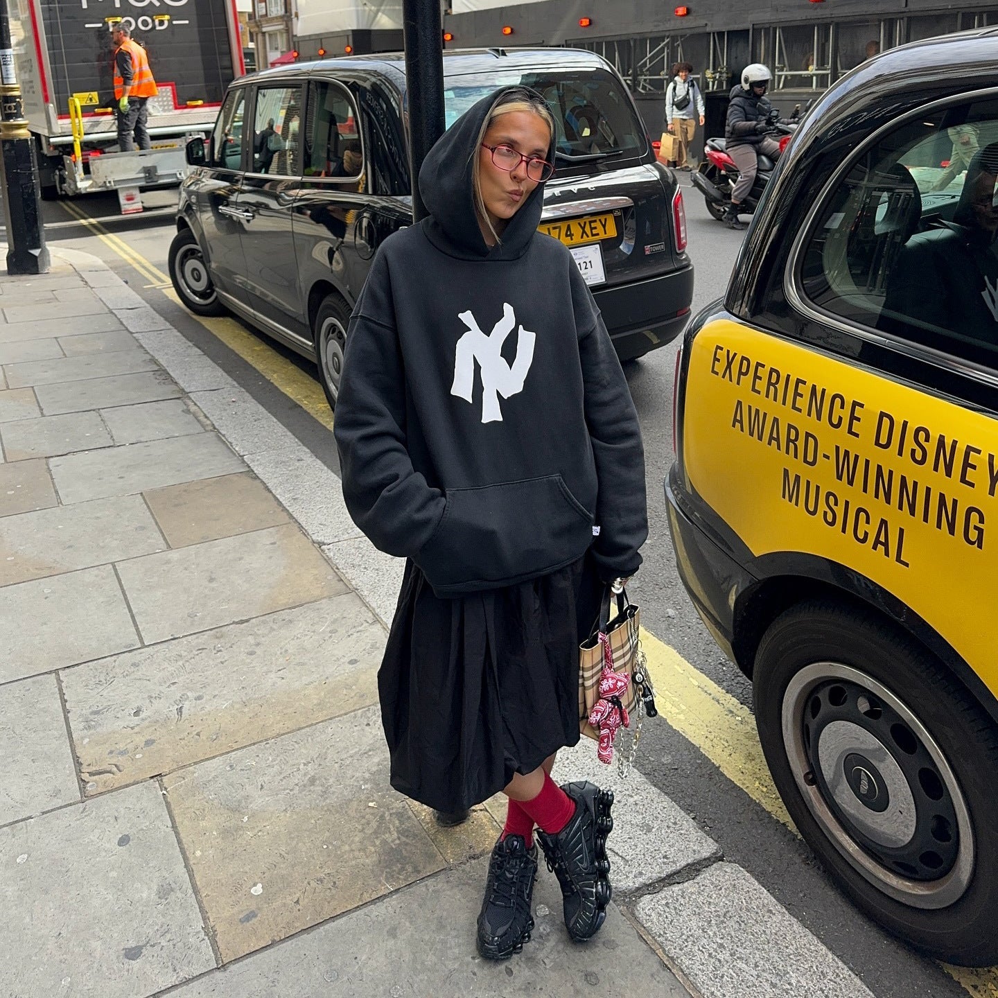 Women's hoodie with modern logo and casual cut NOVAE