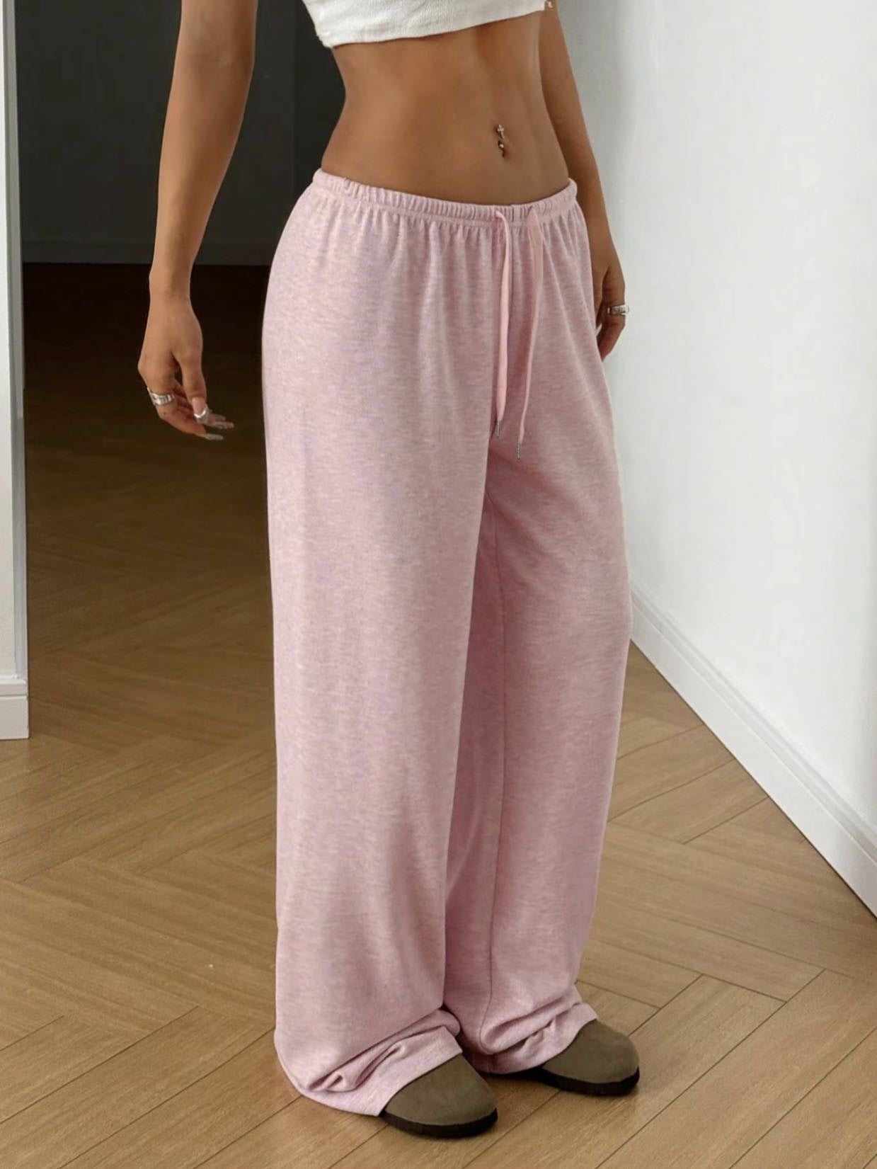 Women's wide-leg sweatpants with elastic waistband NOVAE
