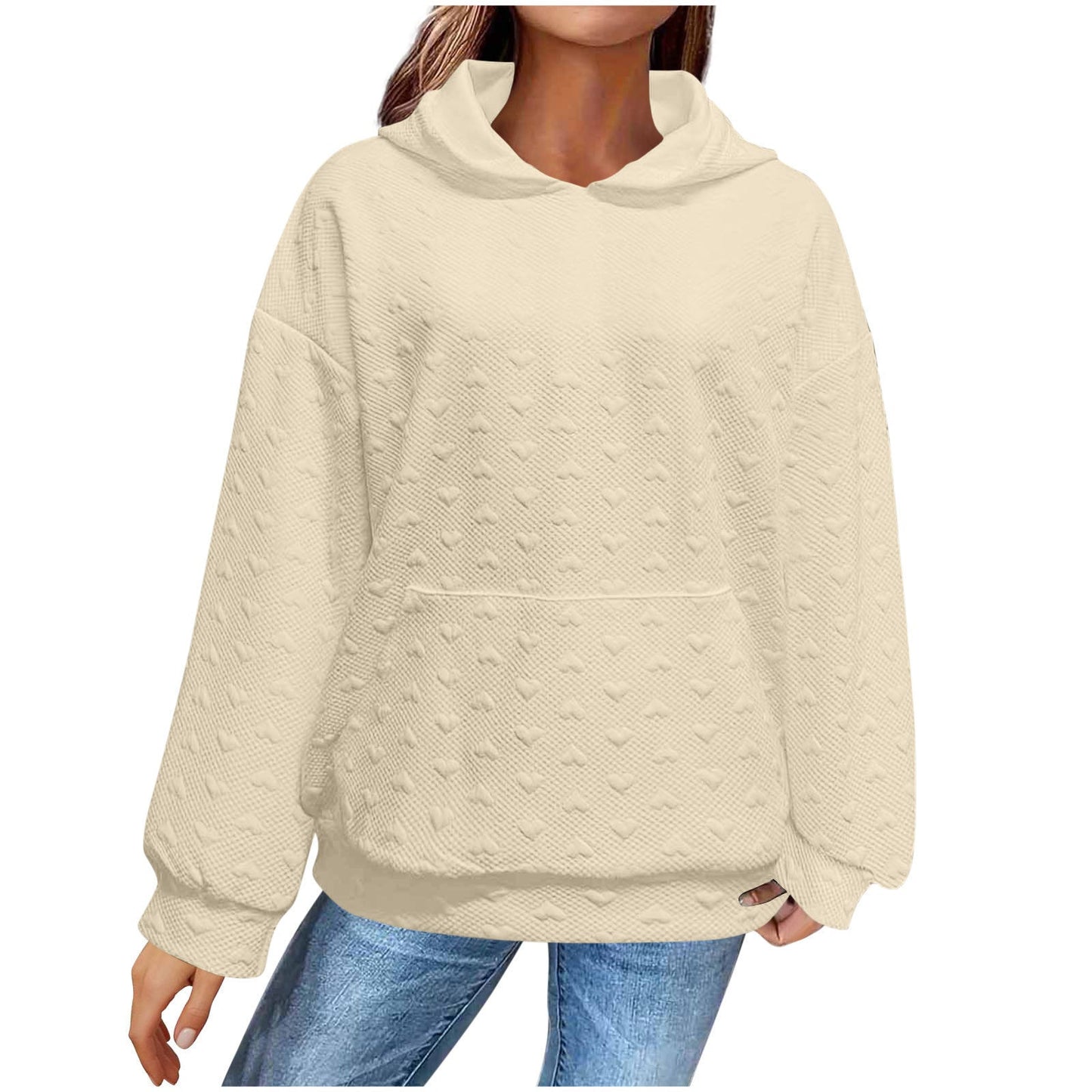 Women's Cozy Oversized Hoodie with Textured Surface NOVAE