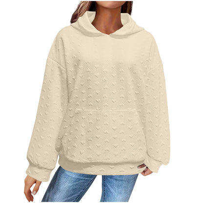 Women's Cozy Oversized Hoodie with Textured Surface NOVAE