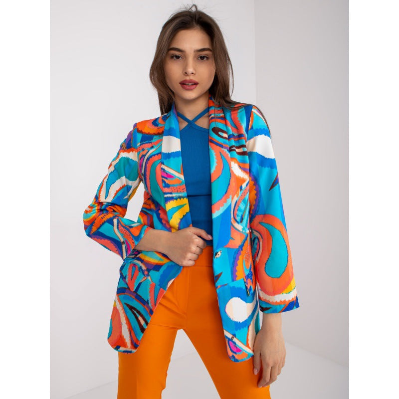 Women's elegant blazer with colorful pattern and modern accents NOVAE