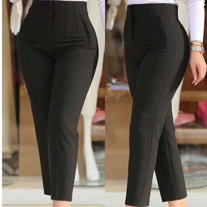 Women's High Waist Suit Trousers with Elegant Pleats NOVAE