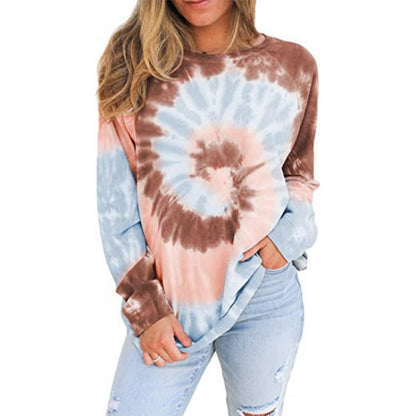 Women's Oversized Sweatshirt with Creative Batik Design NOVAE