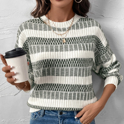 Women's sweater with a textured pattern and a relaxed fit NOVAE