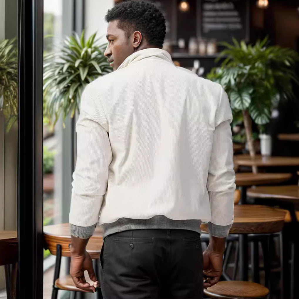 Men's modern corduroy jacket with practical pockets NOVAE