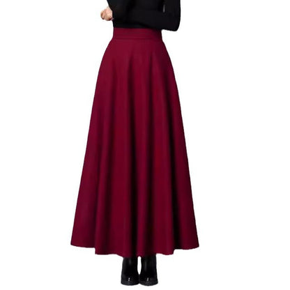 Women's Elegant Maxi Skirt with Swinging Hem and Practical Pockets NOVAE