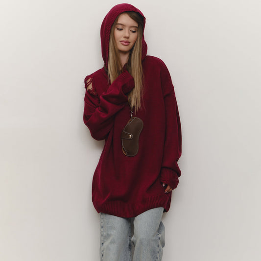 Women's hoodie with a generous cut and trendy design NOVAE