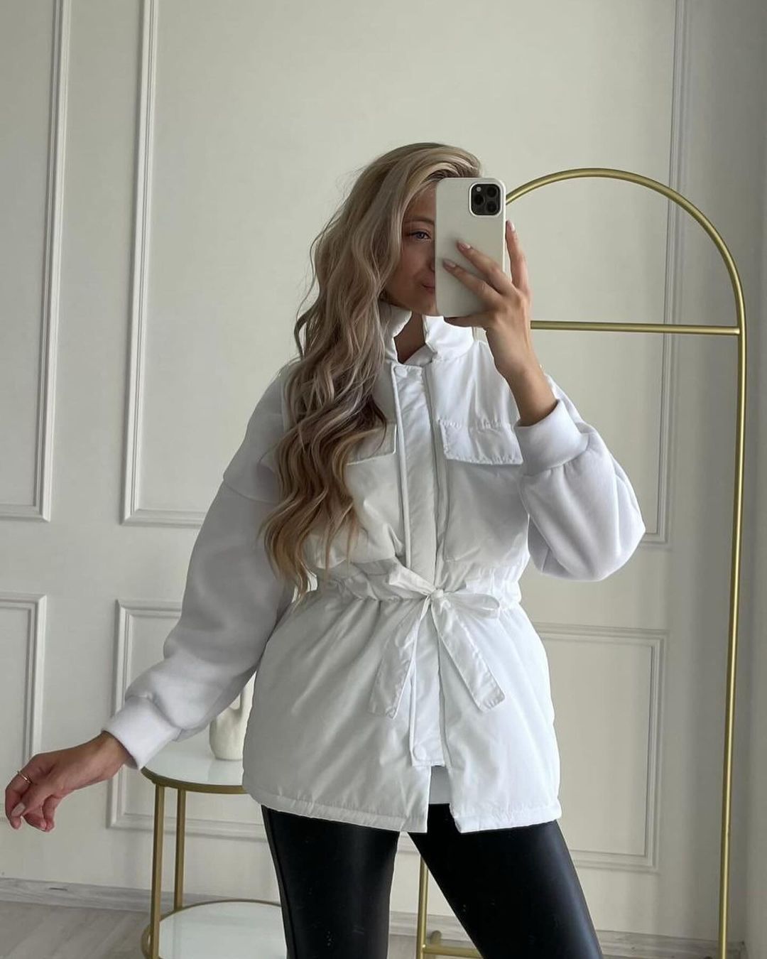 Women's sporty vest with hood and drawstring waist NOVAE