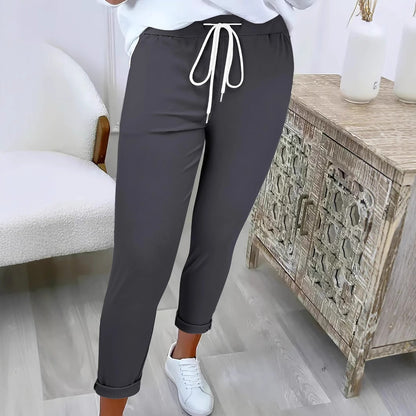 Women's Comfortable Leisure Trousers with Adjustable Waistband and Casual Cut NOVAE