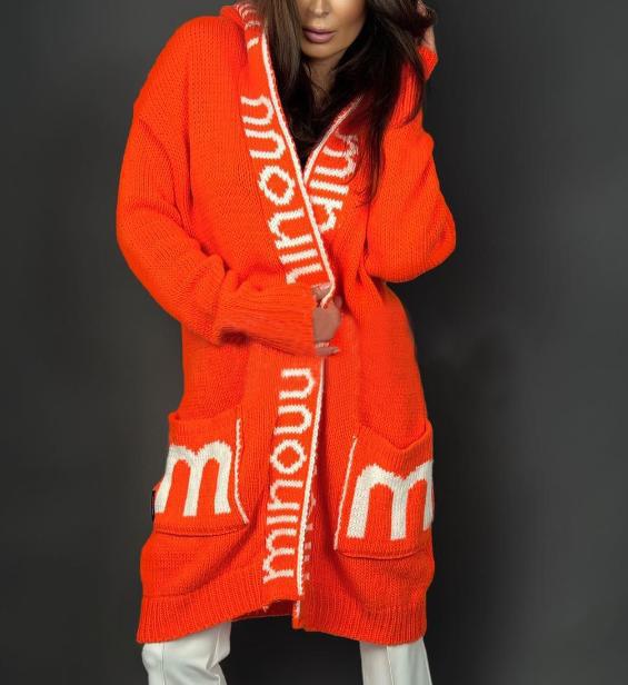 Women's cozy hooded cardigan NOVAE