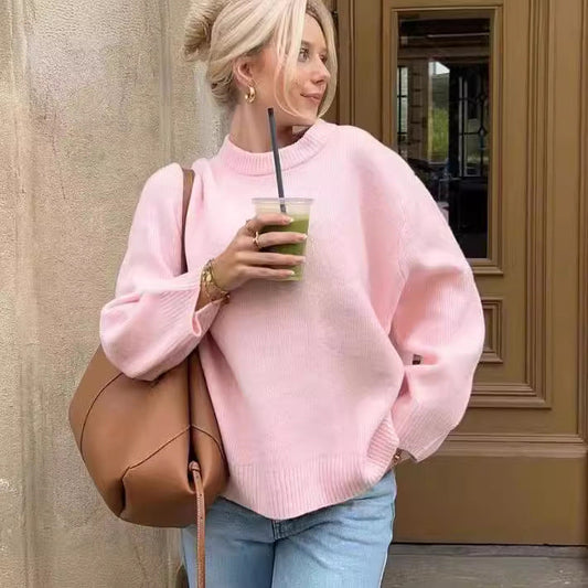 Women's casual sweater with dropped shoulders NOVAE