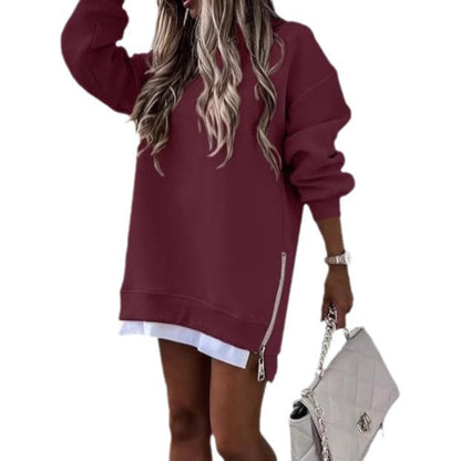 Women's Oversized Hooded Dress with Concealed Zipper NOVAE
