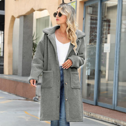 Women's Cozy Oversized Coat with Large Pockets NOVAE